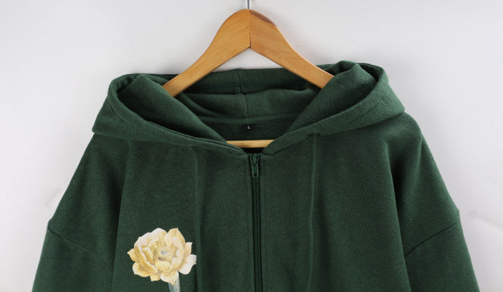 FLOWERZ Hemp and Organic Cotton Zip Up