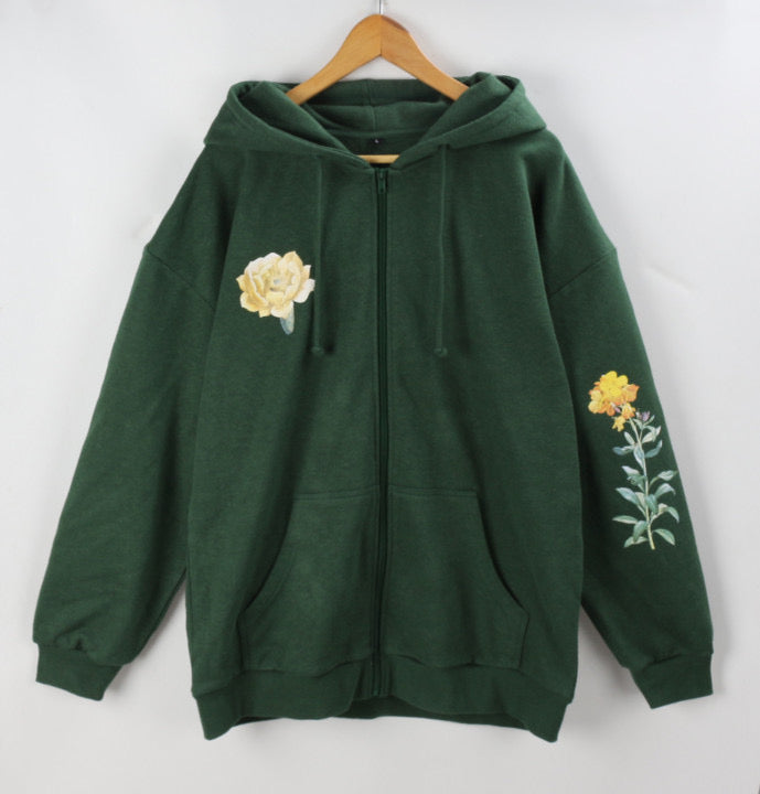 FLOWERZ Hemp and Organic Cotton Zip Up